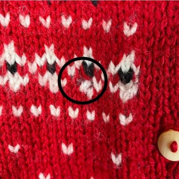 VINTAGE Wool Cardigan Sweater with Scotties - Picture 6 of 7